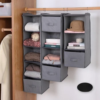 Многослойный подвесной шкаф-органайзер, подвесная сумка / полка, складная, для одежды, сумок, аксессуаров для обуви, моющихся тканей