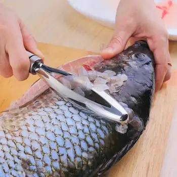 Многофункциональный инструмент для чистки рыбы, средство для удаления рыбьей кожи, Соскабливание окалины с помощью ножа, кухонные гаджеты