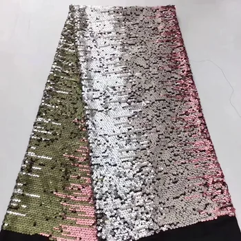 Многоцветный Африканский материал Кружевная ткань с пайетками для свадебного платья Нигерийская Французская кружевная ткань 2023 г. Высококачественный кружевной материал