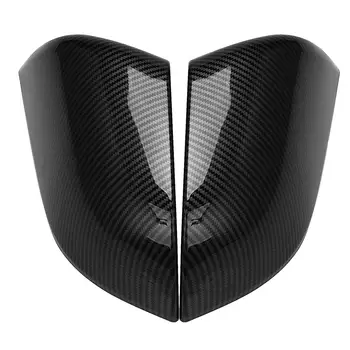 Модифицированный корпус зеркала заднего вида с рисунком из углеродного волокна, защитная крышка зеркала заднего вида для Tesla