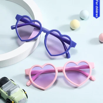 Модные креативные солнцезащитные очки в форме конфетного сердечка, детские Модные очки для вечеринок, Солнцезащитные очки для улицы 0