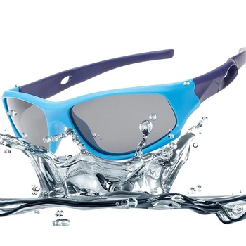 Модные силиконовые поляризованные солнцезащитные очки для детей для верховой езды с защитой от ультрафиолета для мальчиков и девочек, занимающихся спортом на открытом воздухе, HD Солнцезащитные очки Cool