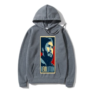 Мужская верхняя одежда Hoodi Нового поступления Fidel Castro Havana Cuba RevolutionOuterwear All Autumns Верхняя одежда в стиле хип-хоп