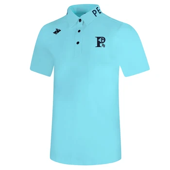 Мужская одежда для гольфа 2023, летняя новая спортивная рубашка на открытом воздухе, быстросохнущая рубашка-поло, повседневная мужская футболка с коротким рукавом, топ-поло для гольфа