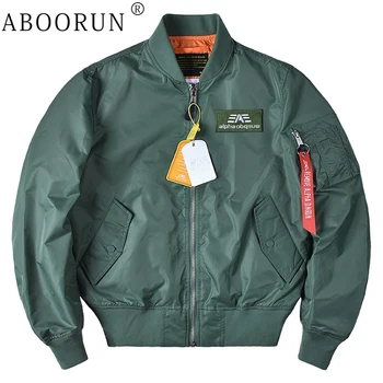 Мужские куртки-бомберы ABOORUN MA1, модные свободные бейсбольные пальто, повседневная ветровка, верхняя одежда 0