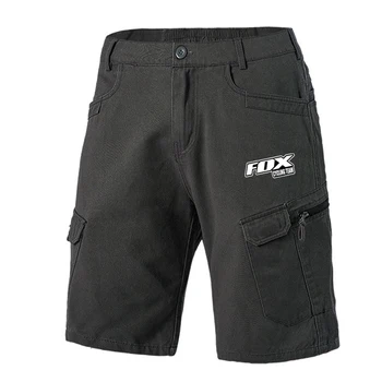 Мужские повседневные шорты для скоростного спуска, хлопковые MTB-шорты, брюки для езды на шоссейном велосипеде, шорты для гонок на горных велосипедах, брюки FOX Cycling Team