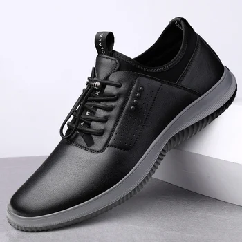 Мужские туфли для гольфа из натуральной кожи, Черные, белые мужские кроссовки для гольфа, Кожаные мужские туфли для гольфа хорошего качества 0