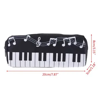 Музыкальные ноты Клавиатура для фортепиано Пенал Большой емкости Сумки для ручек Канцелярские принадлежности Office 20CA 0