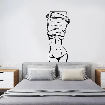 Наклейка на стену для женской спальни, наклейки на стену, художественный декор, виниловая наклейка на обои sexy lady woman