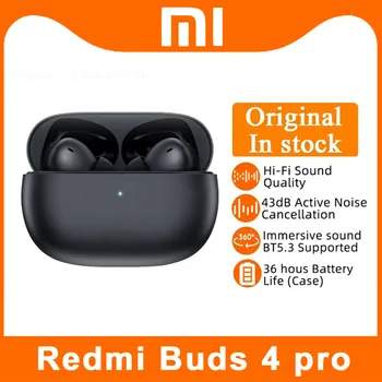 Наушники Xiaomi Redmi Buds 4 Pro Bluetooth 5.3 TWS Настоящие беспроводные наушники с активным шумоподавлением Игровые наушники с 3 микрофонами