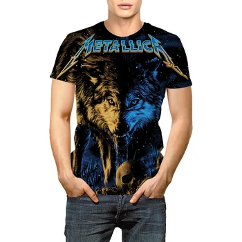Новая футболка с 3D-принтом Wolf, мужская Женская модная повседневная футболка в стиле харадзюку, хип-хоп, уличная одежда, Топы, Прямая поставка 0