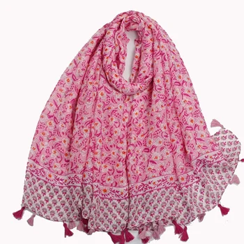 Новинки, Дизайнерские шали роскошного бренда Для женщин, Хиджабы с цветочным принтом, Мусульманский платок, Солнцезащитный дорожный шарф 0