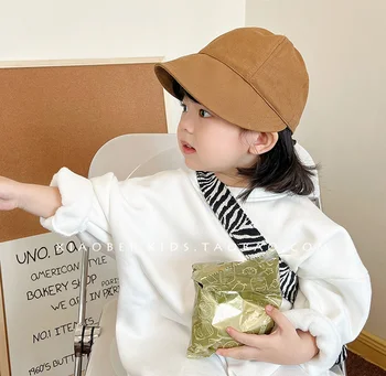 Новые Корейские модные Детские Широкополые шляпы, козырьки для мальчиков и девочек, детские уличные солнцезащитные шляпы, детские шапки, кепки от 1 до 6 лет 0