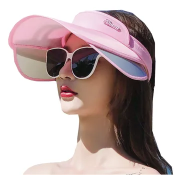 Новые женские летние солнцезащитные шляпы 2022 года для защиты от солнца и ультрафиолета для девочек, для путешествий, пустой цилиндр, Женские кепки с регулируемым козырьком