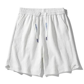 Новые мужские хлопчатобумажные баскетбольные шорты Брюки Мужские Летние дышащие однотонные хлопчатобумажные брюки Уличная одежда для фитнеса Шорты больших размеров 0