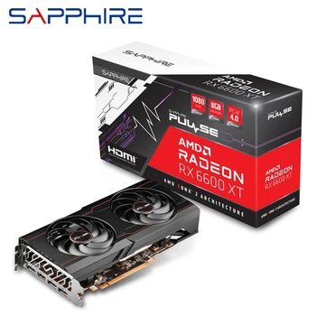 Новый Sapphire RX 6600 XT 6600XT 8GB 6000 Видеокарта GPU Radeon RX6600 RX6600XT Видеокарты GDDR6 Настольный ПК Компьютерная игра AMD