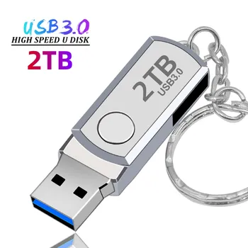 Новый Usb 3.0 2 ТБ Высокоскоростной Флешки 1 ТБ Металл Cle Usb Флэш-Накопитель 512 ГБ 2 ТБ Портативный SSD Memoria USB Флеш-Накопитель Бесплатная Доставка