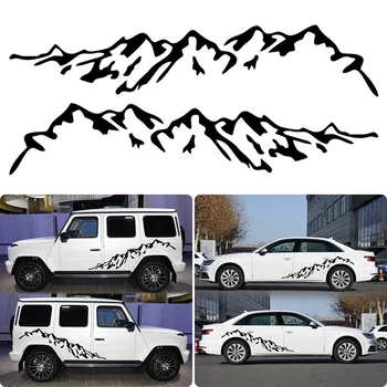 Новый дизайн, Автомобильные наклейки Mountains, Красочная наклейка для окна кузова автомобиля, Виниловые наклейки Mountain, Украшение для стайлинга автомобилей 180x35 см 0