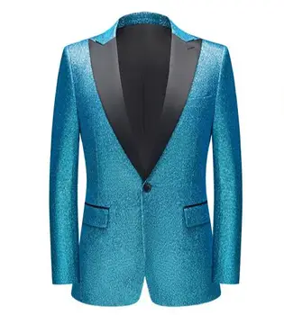 Новый мужской костюм с отложным воротником на осень-зиму, однобортный пиджак из хлопчатобумажной смеси, приталенного кроя, с длинным рукавом, A137 0