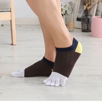 Носки с пятью пальцами, Хлопчатобумажные носки с пятью пальцами и короткой трубкой, летний комплект носков с пятью пальцами