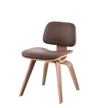 Обеденный стул из литой фанеры с деревянной основой для кухни, столовой, спальни, гостиной, современная мебель середины века, обеденный приставной стул 0