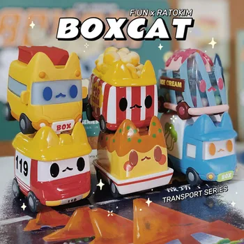 Оригинальная Серия BOXCAT Transport Blind Box Toys Mystery Box Милые Фигурки Аниме Кукла Каваи Модель Детский Подарок На День Рождения Коробка Сюрпризов