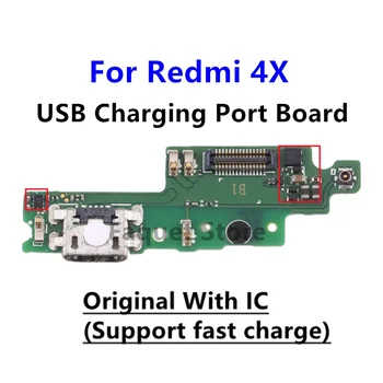 Оригинальная новинка для Xiaomi Redmi 4X USB-порт для зарядки, док-станция для зарядного устройства, гибкий кабель, микрофонная плата Redmi4X 0