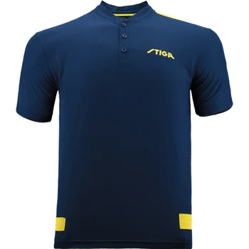 Оригинальная футболка для настольного тенниса Stiga, футболка чемпиона по настольному теннису, Быстросохнущая спортивная рубашка с коротким рукавом для мужчин и женщин