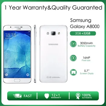 Оригинальный Разблокированный Samsung Galaxy A8000 Восьмиядерный Смартфон с двумя SIM-картами 2 ГБ ОЗУ 32 ГБ ПЗУ 16MP5.7 