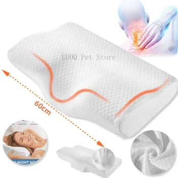 Ортопедическая подушка из пены с эффектом памяти, подушка для расслабления мышц шеи в форме бабочки, эргономичная подушка Размером 50 см 60 см