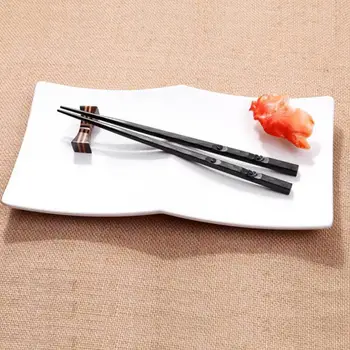 Палочки для еды для дома, 1 пара противоскользящих японских несгибающихся ручек, японские суши для дома из сплава