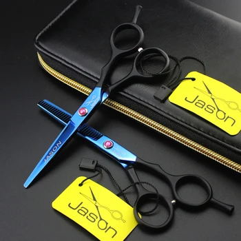 Парикмахерские ножницы с 5,5-дюймовой черной ручкой, ножницы для стрижки, Филировочные ножницы, Профессиональные ножницы для человеческих волос 0