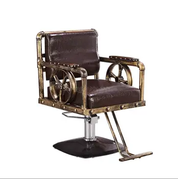 Парикмахерское кресло в стиле ретро из кованого железа, парикмахерское кресло, кресло для стрижки волос, парикмахерское кресло, специальное подъемное парикмахерское кресло