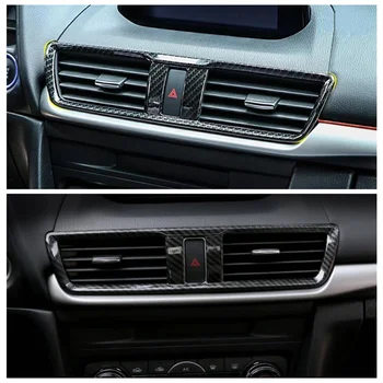 Передняя сторона, Центральный кондиционер, розетка переменного тока, Вентиляционная рамка, отделка ABS для Mazda 3 AXELA Седан 2017 2018 Интерьерные автоаксессуары
