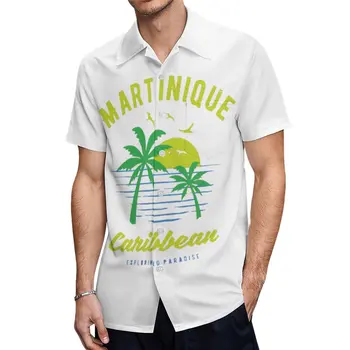 Подарок и сувенир Martinique Caribbean Paradise Футболка Премиум-класса Брючное платье Рубашка с короткими рукавами Высококачественная пляжная одежда Размер США