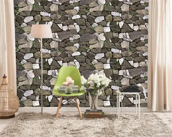 Пользовательские обои реалистичная ретро мода 3D каменная стена гостиная спальня диван телевизор фоновая стена украшение дома настенная роспись гобеленовая лента