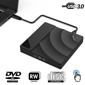 Портативный высокоскоростной USB 3.0, оптический привод CD DVD-RW, устройство для чтения тонких дисков, настольный ПК, ноутбук, планшет, рекламный DVD-плеер