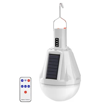 Портативный фонарь на солнечной батарее, многофункциональный с крючком, лампа для лужайки, Водонепроницаемый индикатор питания, USB Перезаряжаемый Уличный дорожный светильник