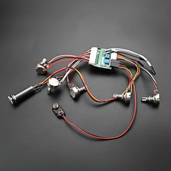 Предварительно подключенный звукосниматель схемы басового предусилителя Активные эквалайзеры пассивного эквалайзера для активного звукоснимателя низких частот Жгут проводов гитары Звукосниматель низких частот