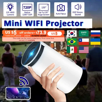 Проектор WIFI 720P 4K, МИНИ портативный проектор, телевизор для домашнего кинотеатра, поддержка HDMI Android 1080P для мобильного телефона SAMSUNG XIAOMI 0