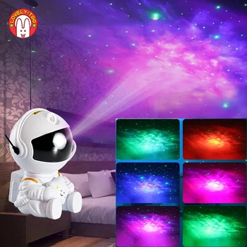Проектор Астронавта, робот с дистанционным управлением, Небесный ночник, светодиодная проекционная лампа, Классные игрушки для детской спальни, подарок для домашней вечеринки на День рождения