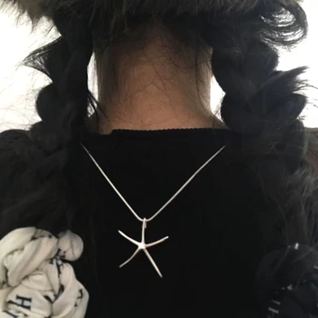 Простое ожерелье в виде морской звезды A0KD, женская ниша, усовершенствованный текстурный дизайн, цепочка для ключиц.