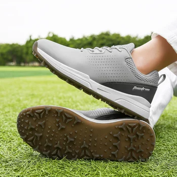 Профессиональная обувь для гольфа для мужчин, удобные спортивные кроссовки для тренировок по гольфу на открытом воздухе, мужские кроссовки для гольфа без шипов 0