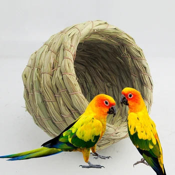 Птичье гнездо соломенного волнистого попугайчика в форме чаши, Птичье гнездо в форме Тыквы, Гнездо для Высиживания птичьего яйца