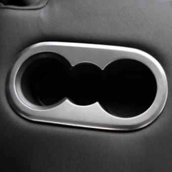 Рама крышки держателя стакана для воды на заднем сиденье Внутренняя Отделка Volkswagen Tiguan Vw 2017 2018 2019 2020 Аксессуары Из нержавеющей стали