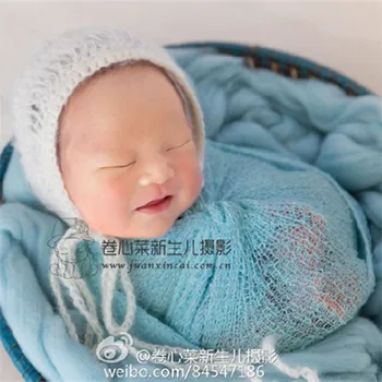 Реквизит для фотосъемки из вискозы для новорожденных, фон для позирования Ребенка, одеяло, реквизит для фотосъемки новорожденных