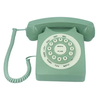 Розовый ретро-телефон, Проводной стационарный телефон, Классический винтажный старомодный телефон для дома и офиса, подарок для пожилых людей