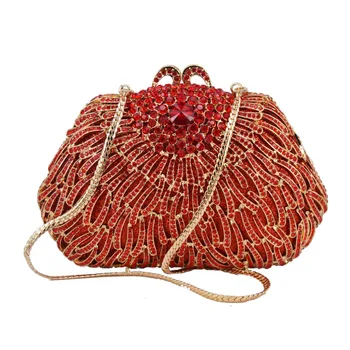 Роскошные вечерние сумки с кристаллами, сумочка для вечеринки с красными бриллиантами, роскошная свадебная сумочка, женские сумки для новобрачных A21 0