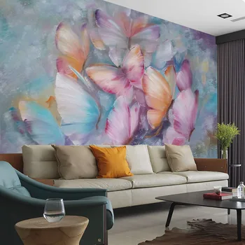 Ручная роспись бабочки Граффити 3D гостиная спальня пользовательские самоклеящиеся обои фреска