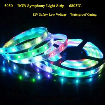 Светодиодная лента 12V Водонепроницаемая RGB 5050 Мягкая лента, светодиодное освещение, супер яркие светодиодные ленты, водонепроницаемые цветные световые полосы